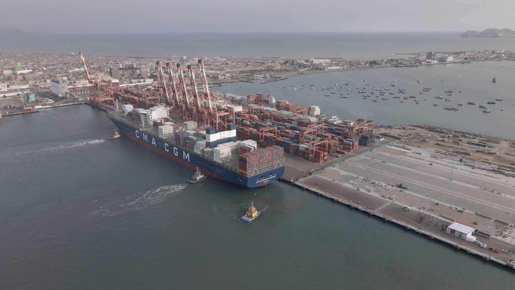 CMA CGM Alexander Von Humboldt En DP World Callao Muelle Bicentenario