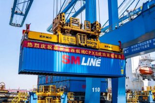 China: Puerto de Qingdao estrena servicio directo de SM Linea a la costa oeste de Estados Unidos