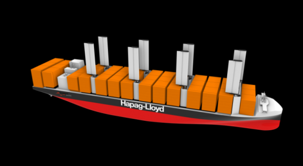 Hapag-Lloyd analiza diseño de portacontenedores eólico de 4.500 TEU