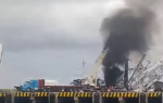 Ecuador: Buque pesquero se incendia en Terminal Portuario Manta
