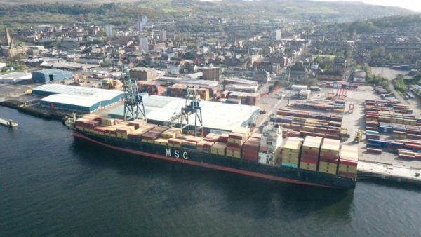 Escocia: Puerto de Greenock es parte de extensión de servicio de MSC hacia Turquía