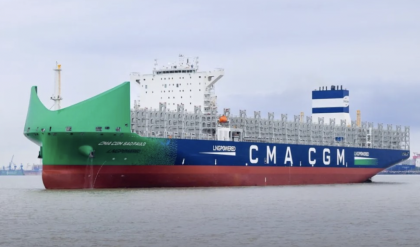 GNL de combustible dual 13.000 TEU CMA CGM Sao Paolo concluye pruebas en mar