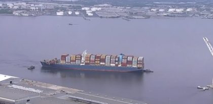 Canal de acceso a Puerto de Baltimore llega a 122 metros de ancho