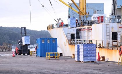 Talcahuano Terminal Portuario embarca 5 mil toneladas de pescado congelado de Camanchaca
