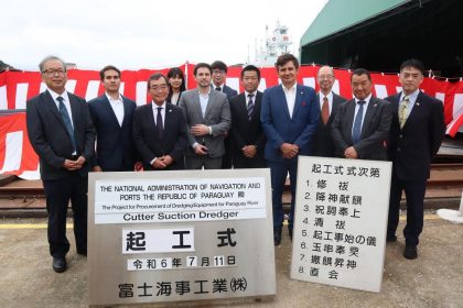 Paraguay: Inician construcción de draga para la ANNP en Japón