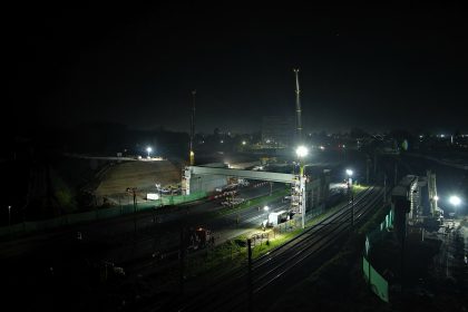 Comienza instalación de vigas sobredimensionadas del Puente Industrial del Bio Bio