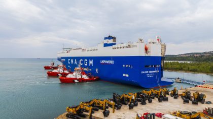 Eslovenia: Puerto de Kober recibe escala del primer Ro-Ro propulsado por GNL de CMA CGM