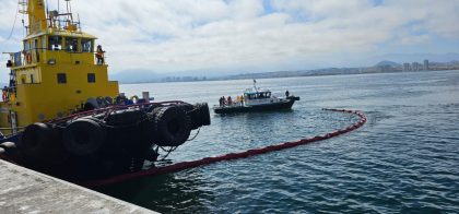 Terminal Puerto Coquimbo realiza simulacro de emergencia marítima