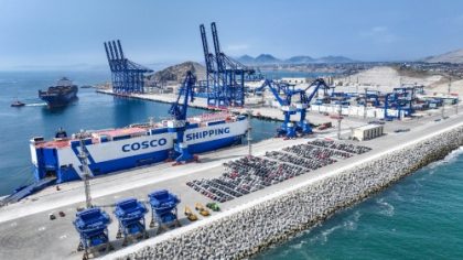 Cosco Shipping lanza nuevo servicio de transporte de automóviles desde Asia hasta Chancay y San Antonio