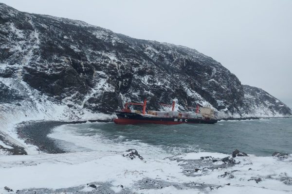 MSC Baltic III se encuentra encallado en Terranova Canadá