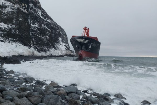 MSC Baltic III varado en Terranova Canadá