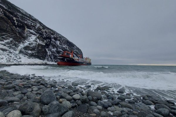 MSC Baltic III varado en Terranova, Canadá