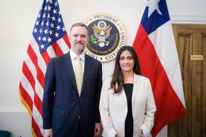 Autoridades chilenas sostienen reunión con representante comercial de Estados Unidos