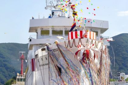 Mitsubishi celebra botadura de buque para formación práctica en navegación oceánica