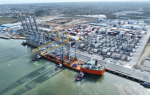 DP World Posorja recibe grúas pórtico de mayor alcance en Ecuador