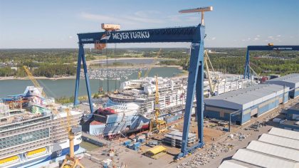 Finlandia: Konecranes acuerda mantenimiento de 200 grúas de astillero Meyer Turku