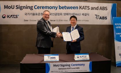 ABS se une a Agencia Coreana de Tecnología y Estándares para impulsar certificación de equipos para buques inteligentes
