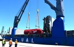 Uruguay: Desembarcan en Puerto de Montevideo locomotoras construidas en Brasil para Grupo RAS