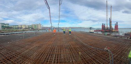 España: Avanza obra de tacón de Raos 9 en Puerto de Santander con finalización de ejecución de pilotes