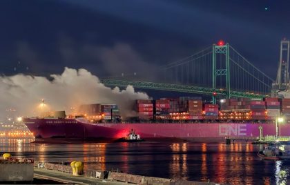 Propietarios del ONE Henry Hudson declaran avería gruesa tras incendio en Puerto de Los Ángeles