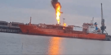Ucrania: Extinguen incendio a bordo de buque afectado por ataque al Puerto de Izmail