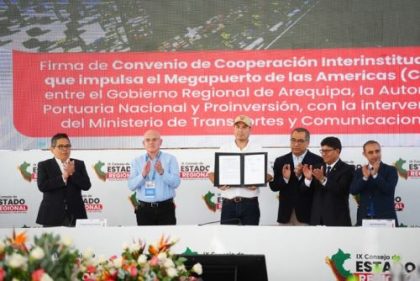 Firman convenio interinstitucional para desarrollar Puerto de Corío