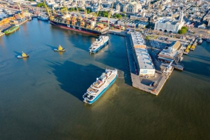 Puerto de Montevideo une barcos de Swan Hellenic e inaugura servicios del SH Minerva