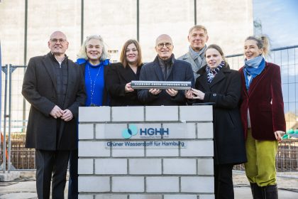 Centro de Hidrógeno Verde de Hamburgo celebra la colocación de la primera piedra de un electrolizador de 100 MW
