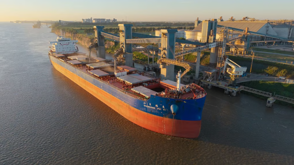 Terminal portuaria de Cofco International en Timbúes embarca primer envío de trigo de Argentina a China Terminal portuaria de Cofco International en Timbúes embarca primer envío de trigo de Argentina a China