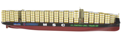 DNV adjudica AiP a consorcio liderado por MSC para portacontenedores de 21.700 TEU multicombustible