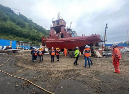 Construcción de nuevo remolcador para Portuaria Corral lleva 65% de avance