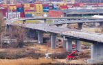 Paso elevado hacia zona industrial del Puerto de Riga muestra avance de 80%
