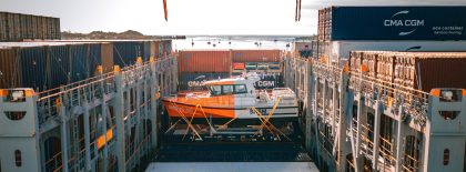 CMA CGM colabora con transporte de bote de rescate hacia Guadalupe