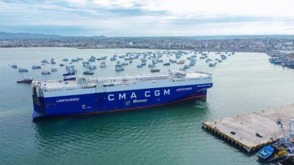 Terminal Portuario Manta recibe nuevo buque car carrier de CMA CGM