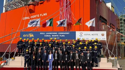 Eni concreta la botadura del casco de su nuevo FLNG en Corea del Sur