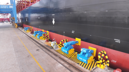 Puerto de Qingdao demora 30 segundos en acoplar una nave con sistema automático de "amarre" al vacío