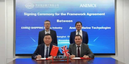 Anemoi y Cosco Shipping Heavy Industry refuerzan colaboración en velas de rotor con acuerdo marco renovado