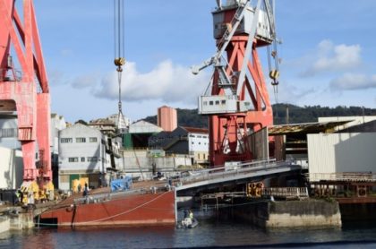 Astillero San Enrique bota rampa Ro-Ro destinada a Puerto de Santander