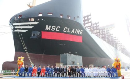 Guangzhou Shipyard International realiza entrega del MSC Claire de 16.196 TEU