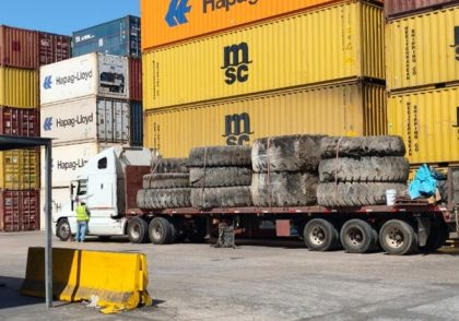 Terminal Puerto Arica impulsa economía circular con programa permanente de reciclaje de neumáticos