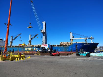 Terminal Portuario Valparaíso descarga 4.272 toneladas de rieles