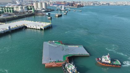 España: Puerto de Santander recibe su nueva rampa flotante