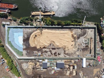 Autoridades recorren obras del domo de Portuaria Corral en Valdivia