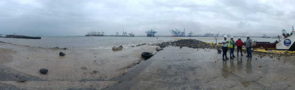 Panamá: Reportan daños de infraestructura portuaria en provincia de Colón producto de fuertes oleajes